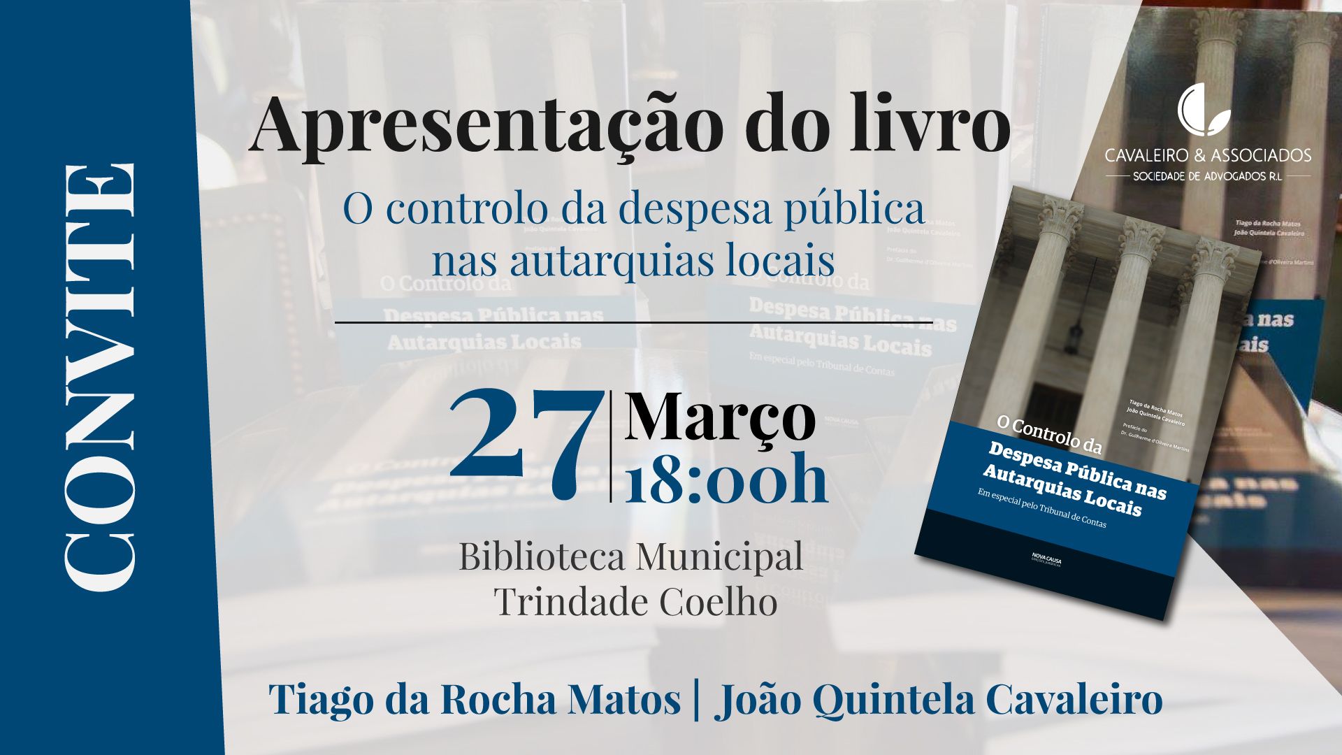 Apresentação do livro “O controlo da despesa pública nas Autarquias Locais”