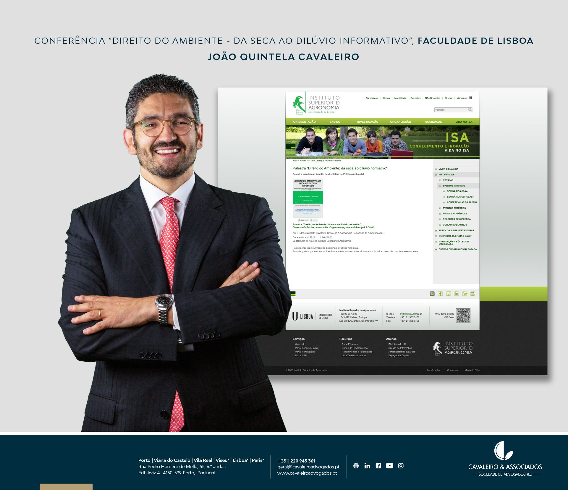 Palestra “Direito do Ambiente – da seca ao dilúvio normativo” por João Quintela Cavaleiro