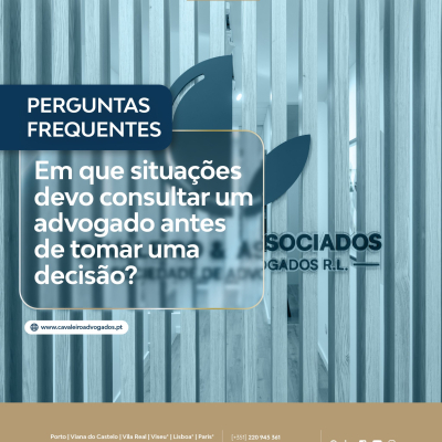 Em que situações devo consultar um advogado antes de tomar uma decisão? FAQS