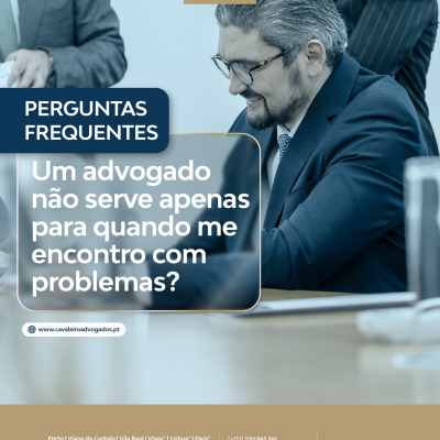 Um advogado não serve apenas para quando encontro com problemas? FAQs