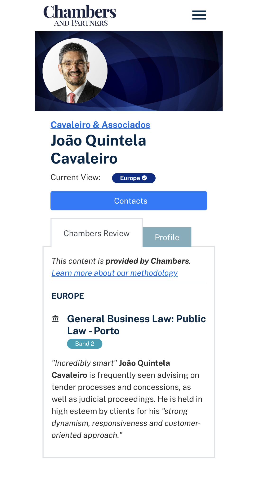 Chambers and Partners_João Quintela Cavaleiro_Cavaleiro & Associados