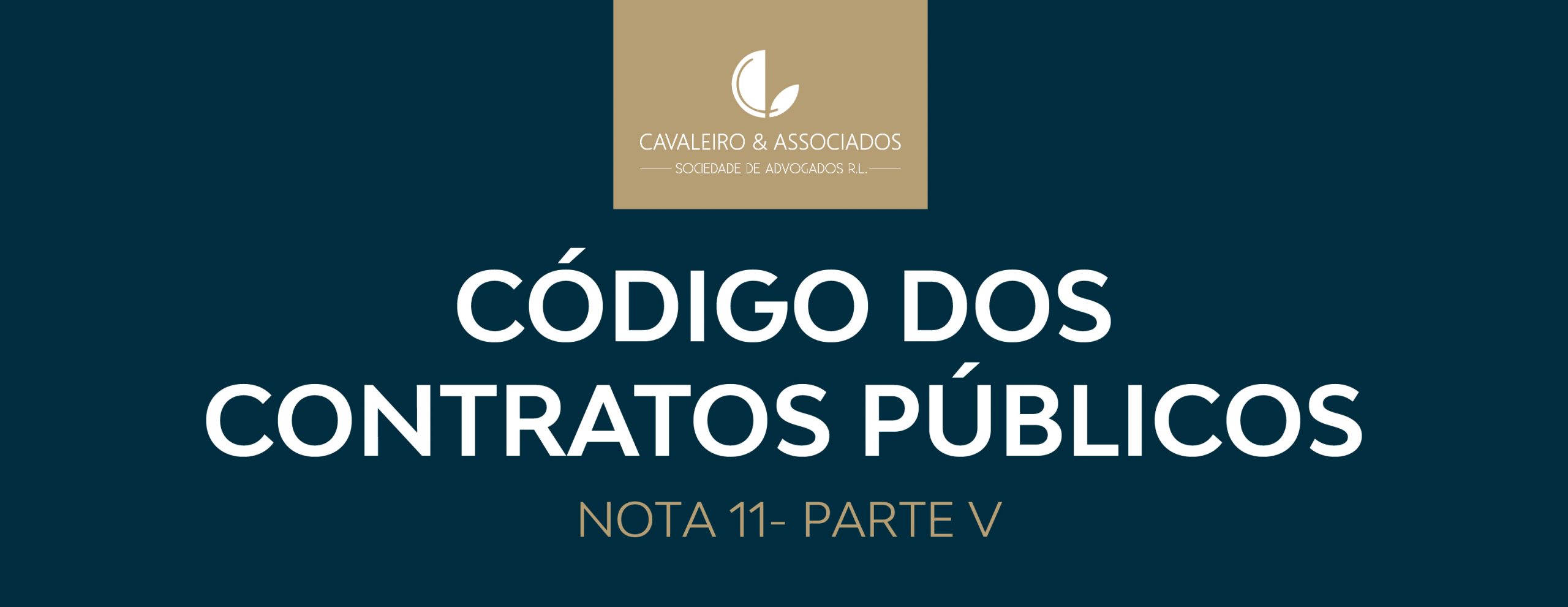 CÓDIGO DOS CONTRATOS PÚBLICOS