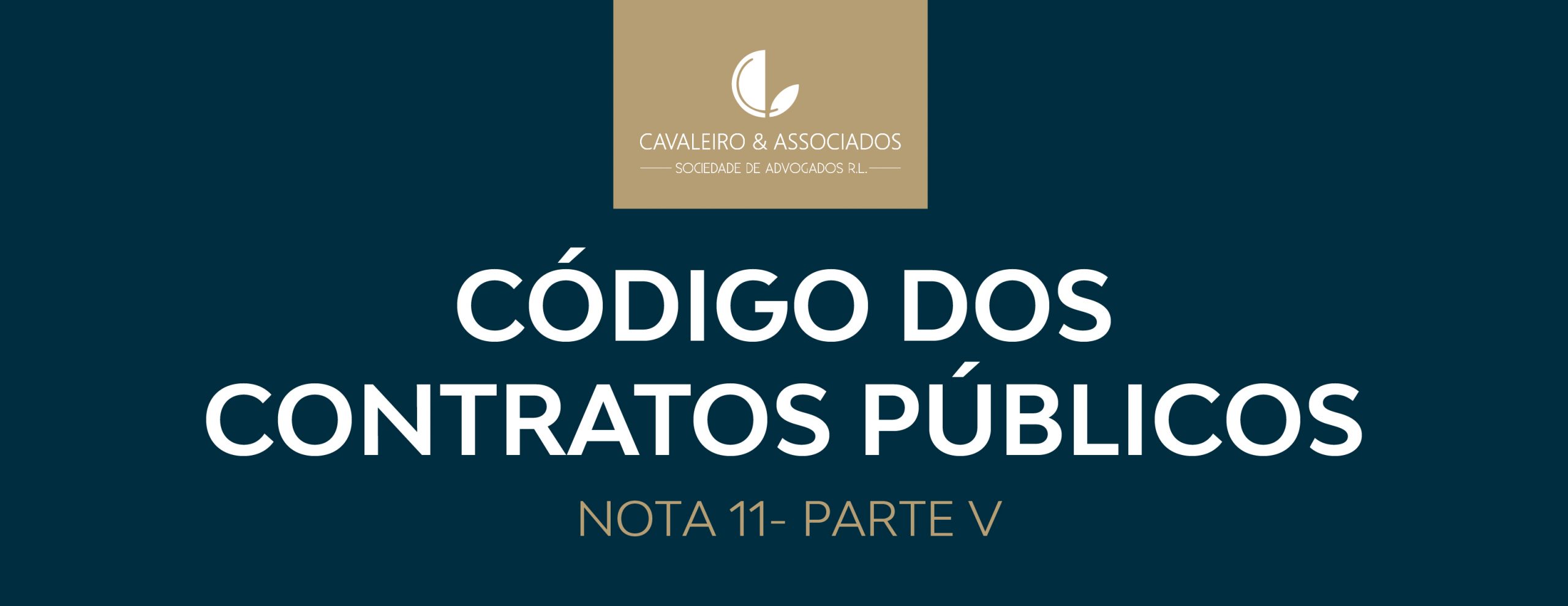 CÓDIGO DOS CONTRATOS PÚBLICOS