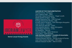 Iberian Lawyer Energy Awards 2023 | LAWYER OF THE YEAR ARBITRATION