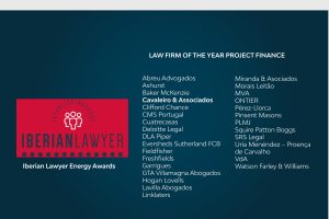 IBERIAN LAWYER ENERGY AWARDS 2023 | LAW FIRM OF THE YEAR PROJECT FINANCE