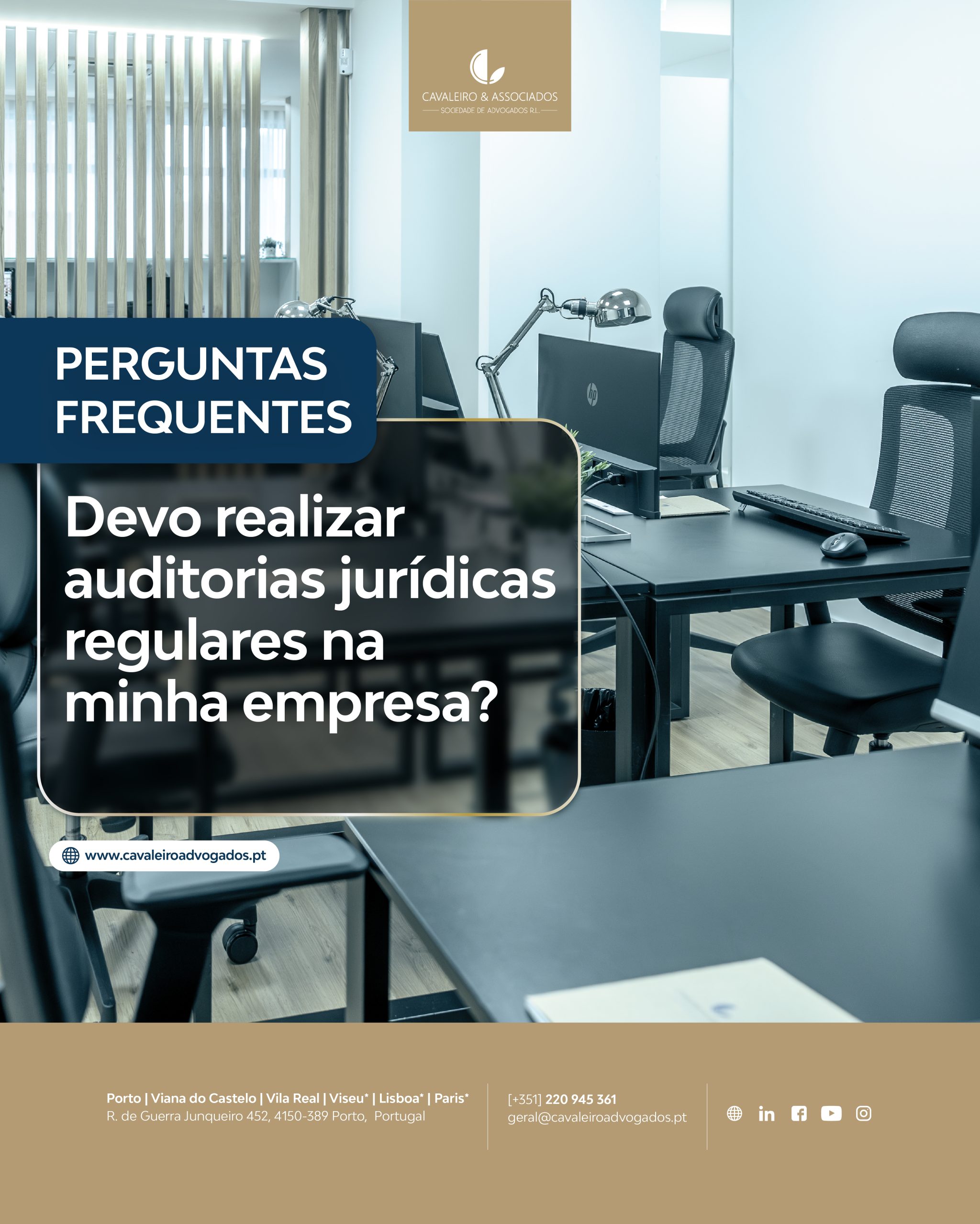 Realizar auditorias jurídicas regulares na minha empresa