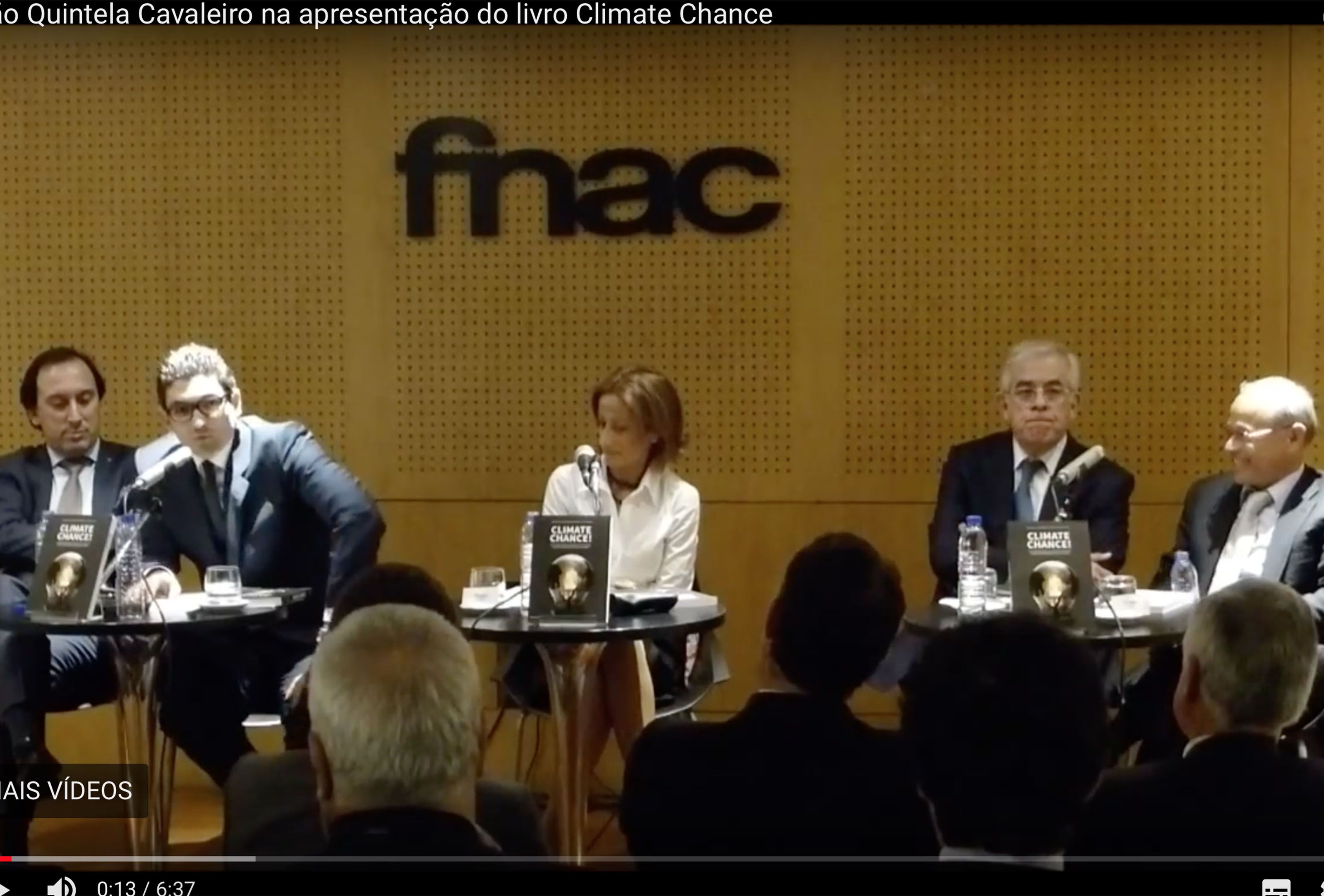 João Quintela Cavaleiro na apresentação do livro Climate Chance