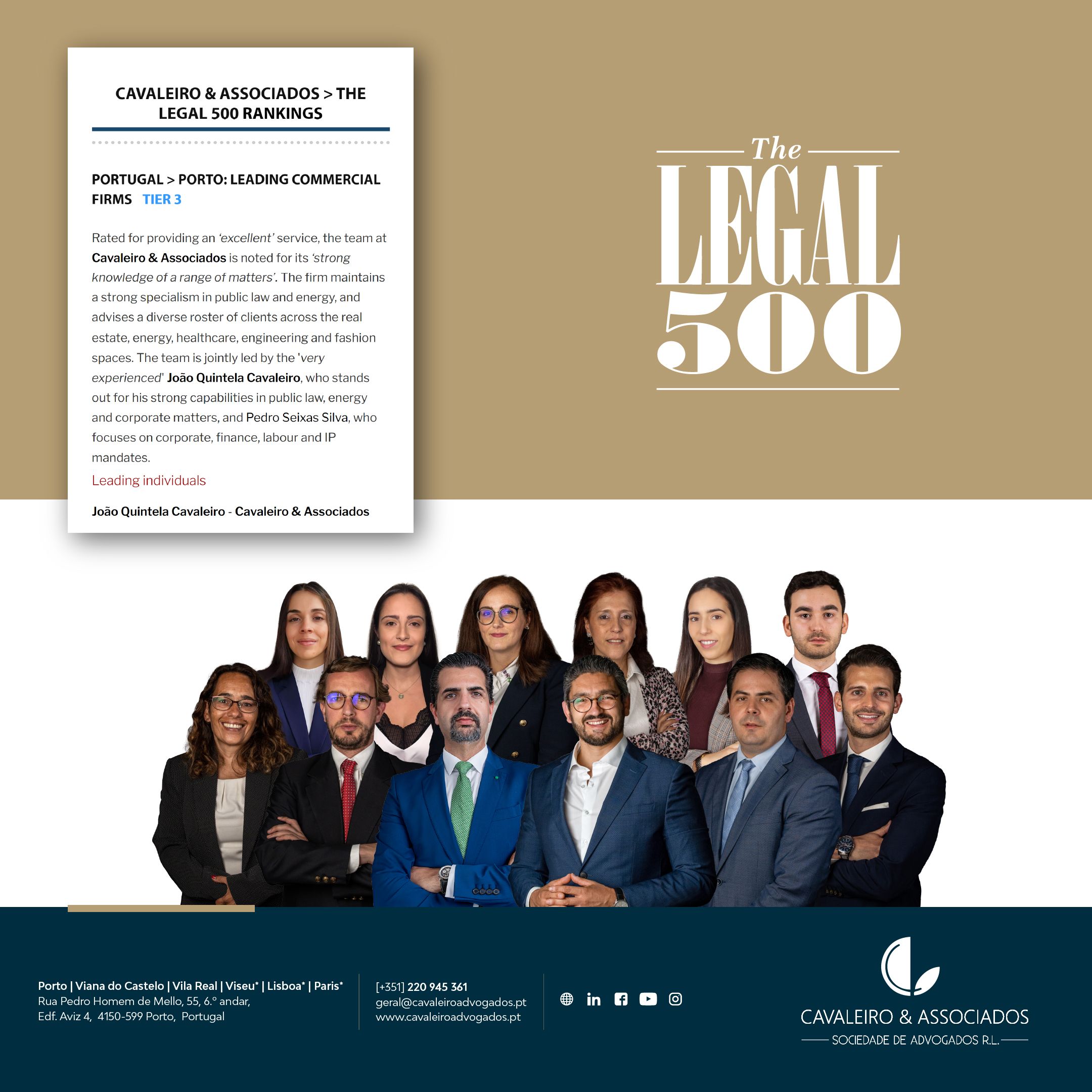 Cavaleiro & Associados referenciada pela The Legal 500