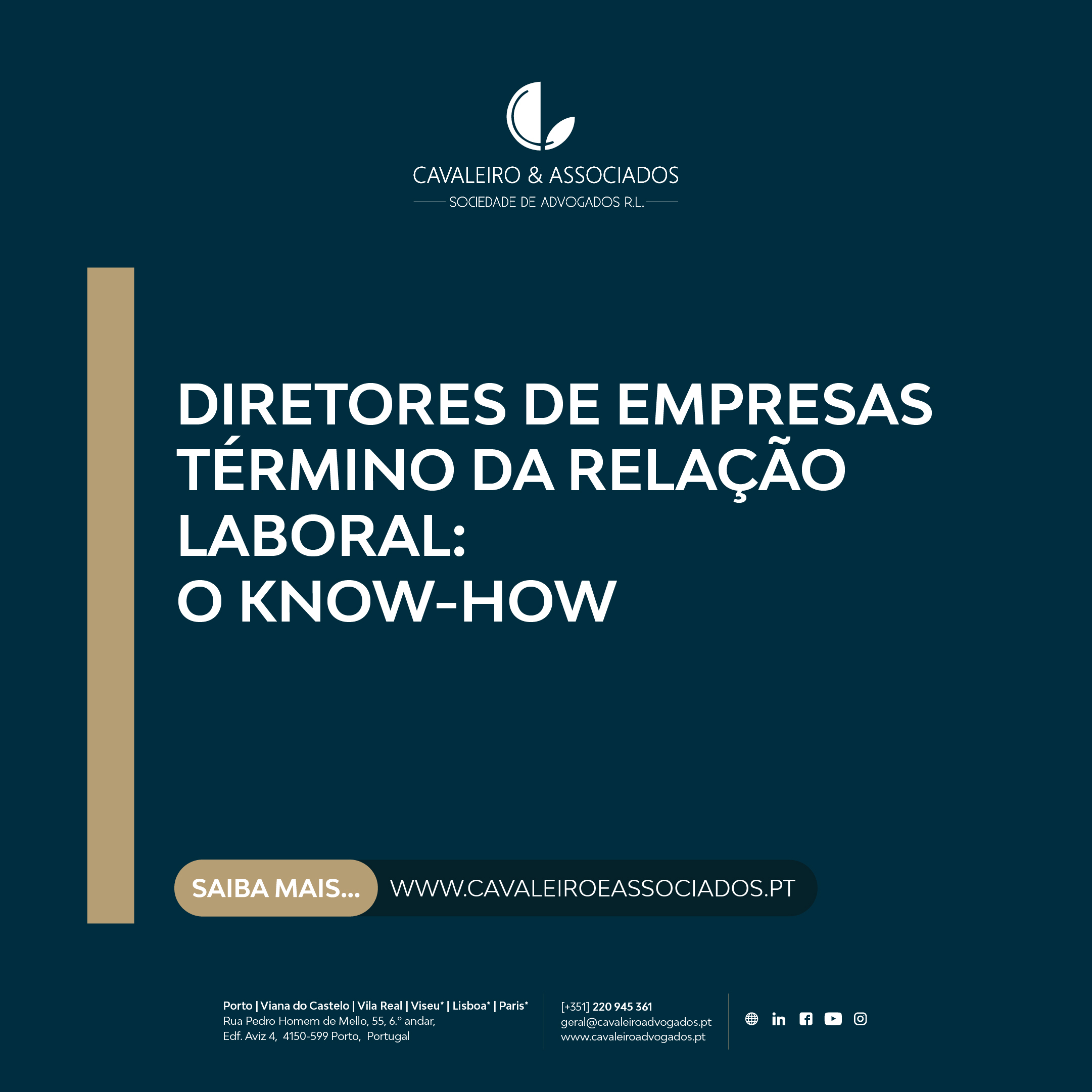 Diretores de empresas: término da relação laboral: O Know-how