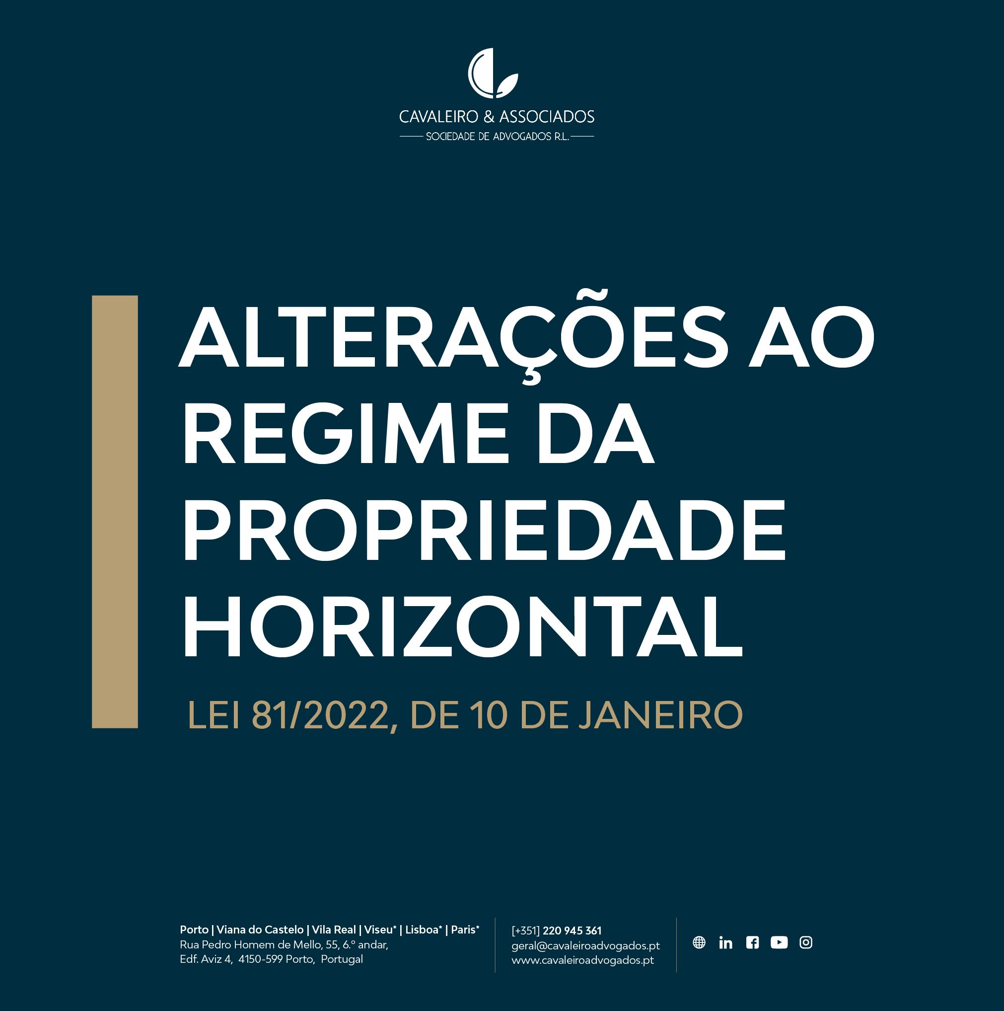 ALTERAÇÕES AO REGIME DA PROPRIEDADE HORIZONTAL