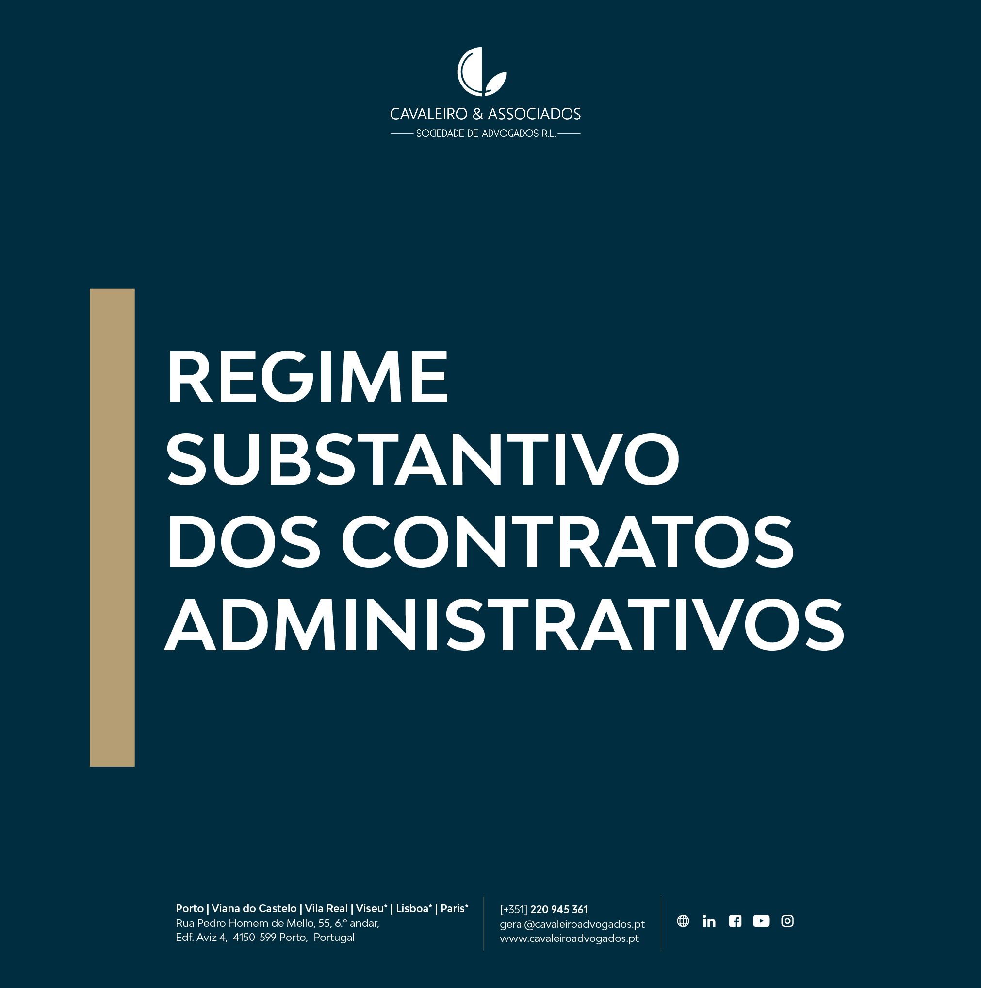 Regime Substantivo dos Contratos Administrativos