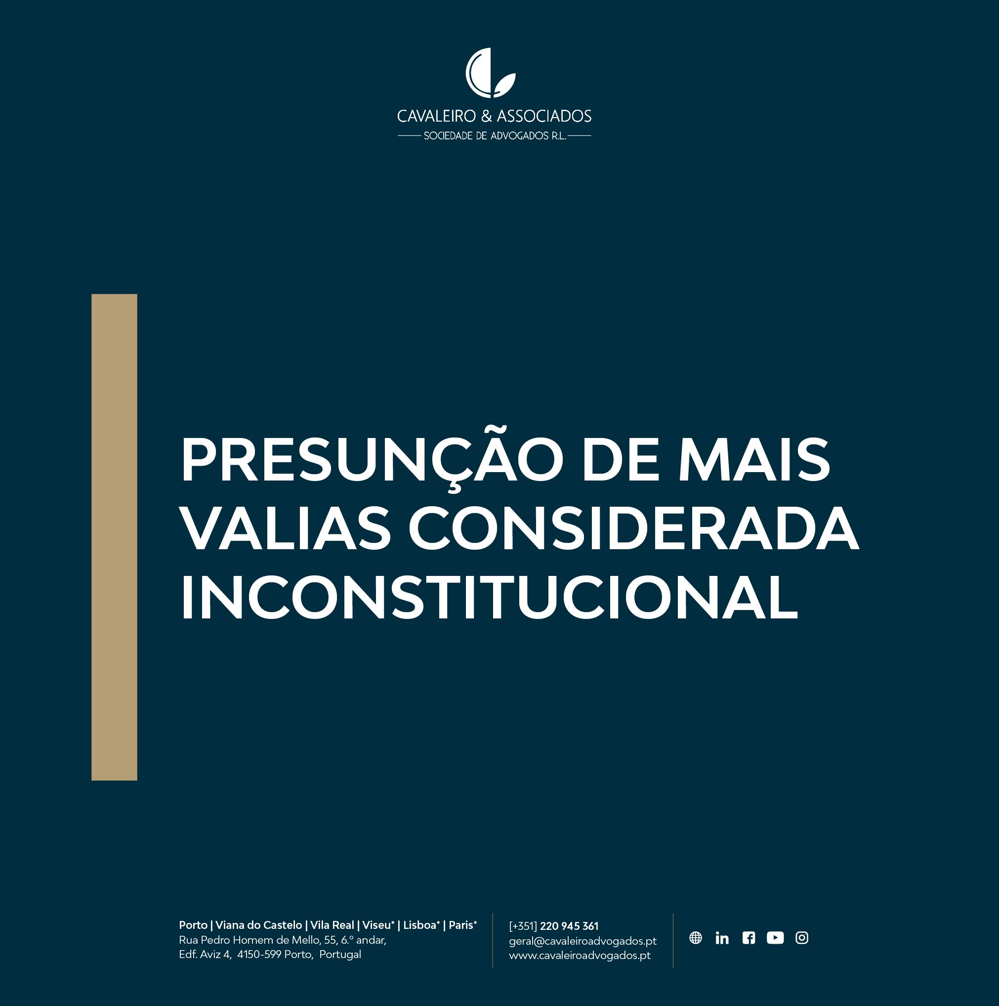 PRESUNÇÃO DE MAIS VALIAS CONSIDERADA INCONSTITUCIONAL